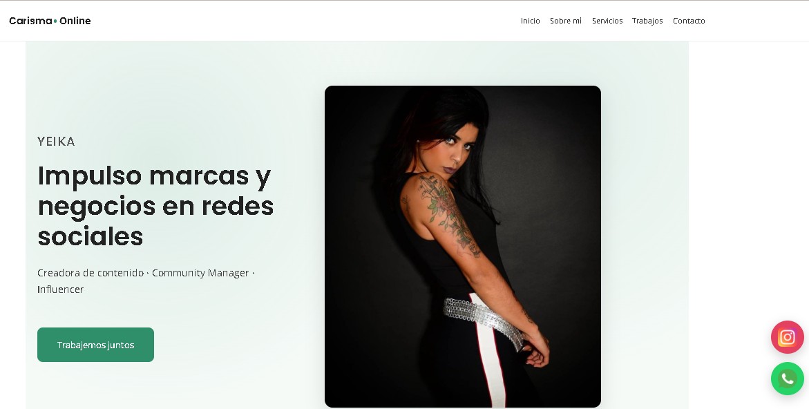 Sitio web Yeika – Presencia Online